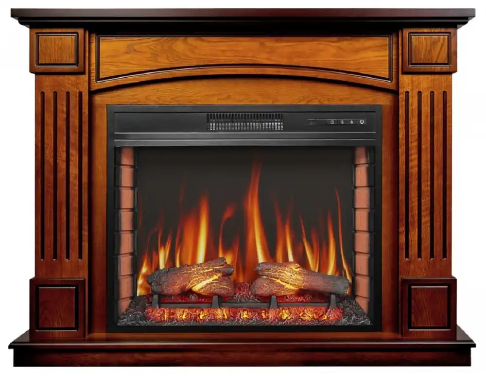 Abverkauf Casa Padrino baroque LED electric fireplace brown 114 x 34 x H. 90.3 cm