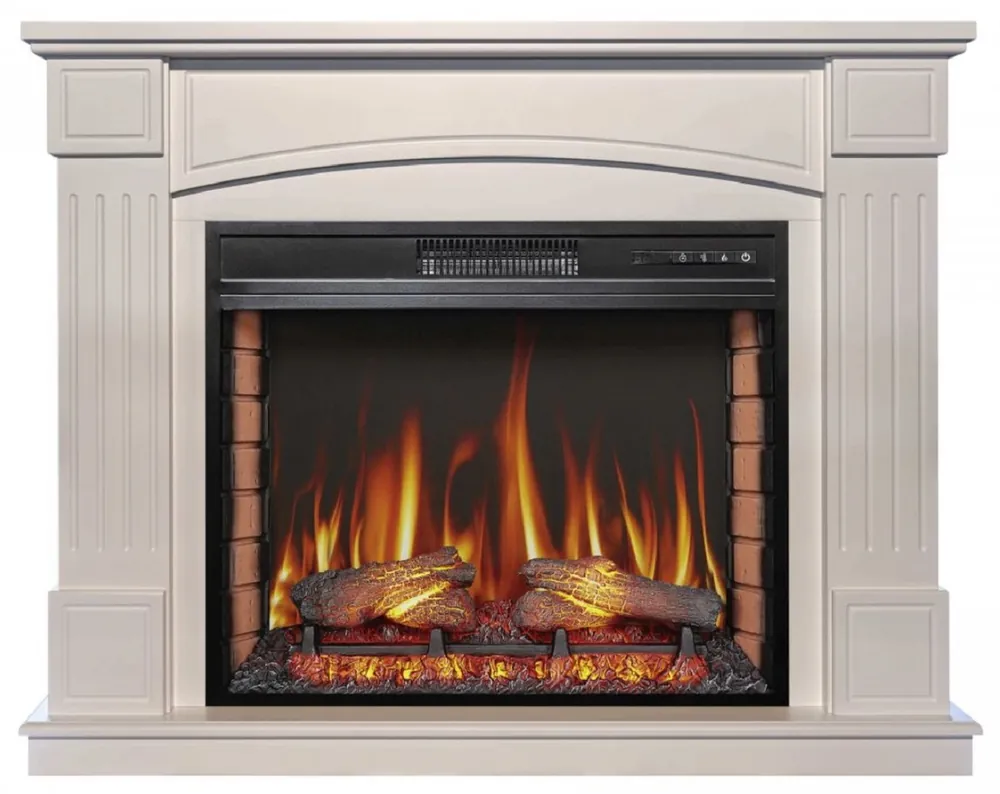 Casa Padrino baroque LED electric fireplace white 114 x 34 x H. 90.3 cm Super-Preis