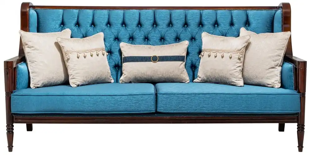 Casa Padrino luxury baroque sofa blue / dark brown 230 cm Kracherpreis
