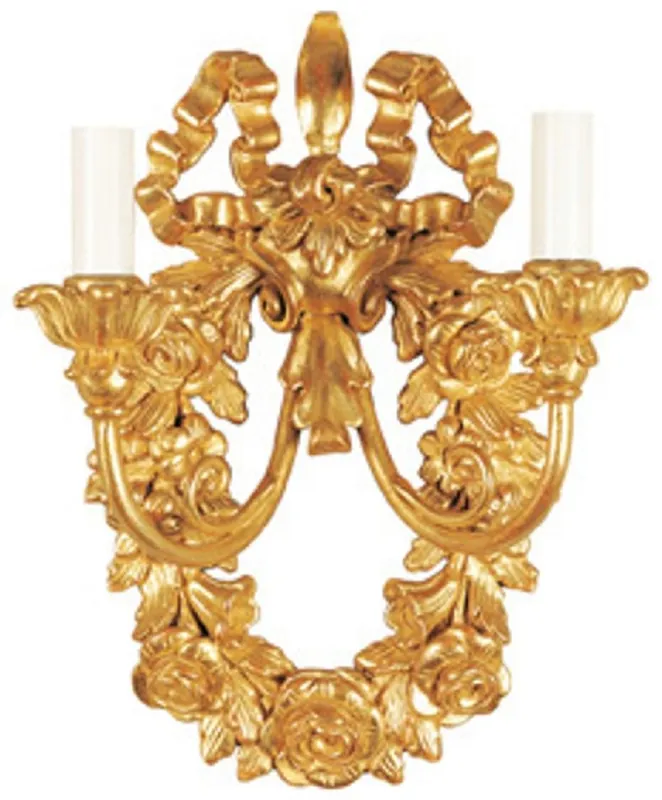 Casa Padrino luxury baroque double wall lamp gold 25 x H. 30 cm - Made in Italy Online Kaufen