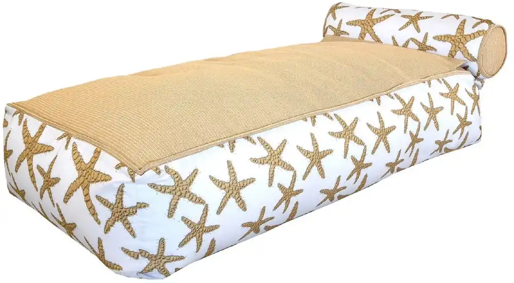 Casa Padrino luxury water lounger with headrest white / beige 180 cm Preisknaller