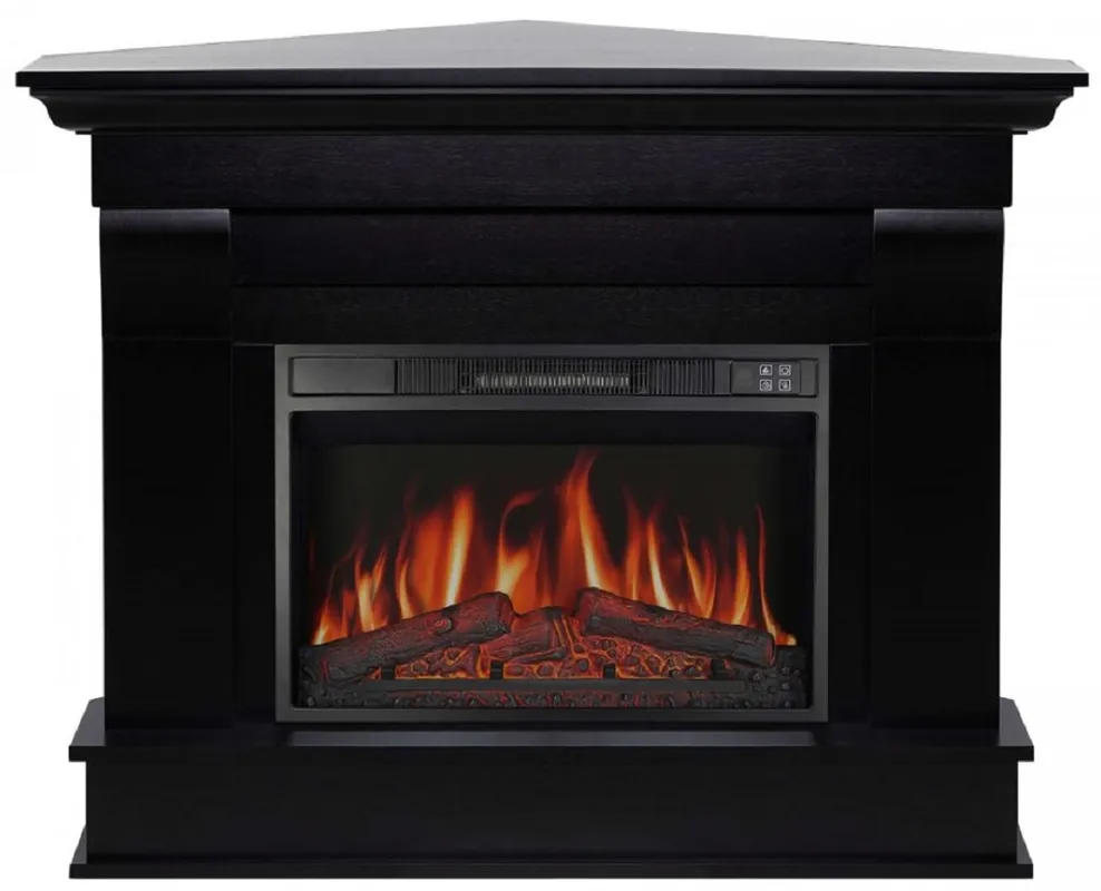 Casa Padrino baroque LED electric corner fireplace black 110 x 70 x H. 90.6 cm Bestseller