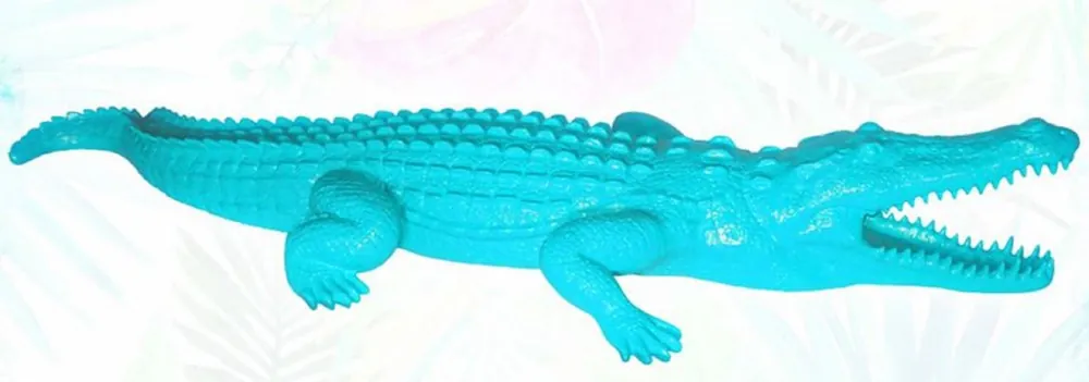 Rabatt Casa Padrino XXL decorative sculpture crocodile light blue 320 cm