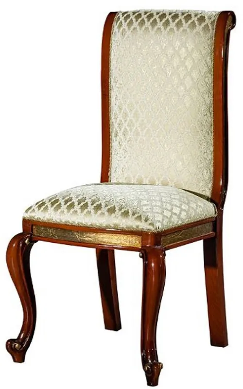 Mega-Angebot Casa Padrino Luxury Baroque Dining Chair Gold Pattern / Brown / Antique Gold H. 105 cm