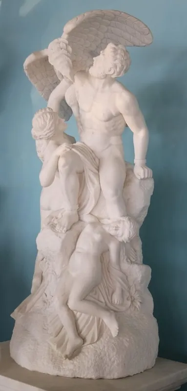 Casa Padrino Luxury Art Nouveau Marble Deco Sculpture White H. 120 cm Nur Heute
