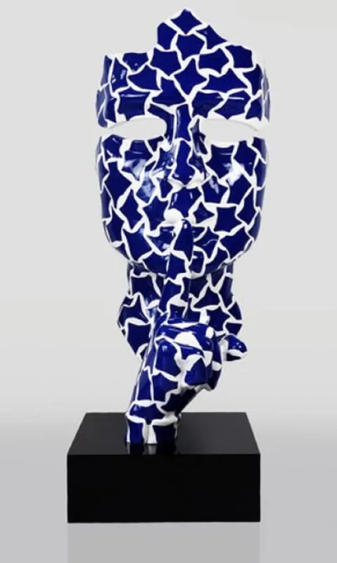 Casa Padrino XXL decorative sculpture blue / white / black H. 190 cm Neuheit