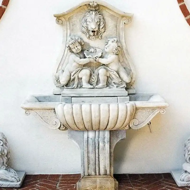 Meistverkauft Casa Padrino luxury baroque wall fountain gray 119 x H. 158 cm - Made in Italy