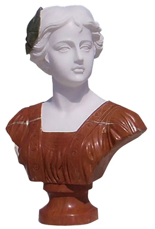 Top-Preis Casa Padrino Luxury Baroque Marble Bust Lady White / Red H. 65 cm