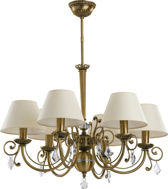 Meistverkauft Casa Padrino luxury baroque crystal chandelier brass with patina / cream Ø 73 cm
