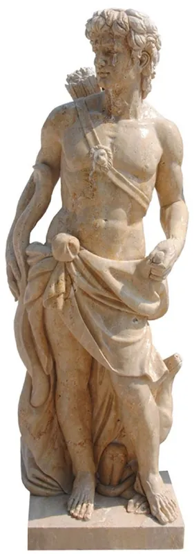 Direktkauf Casa Padrino luxury baroque marble decorative sculpture man beige H. 190 cm