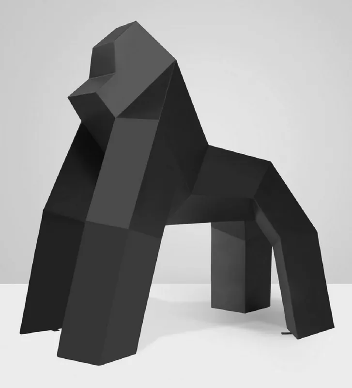 Casa Padrino XXL decorative sculpture gorilla black 175 x H. 170 cm Sonderaktion