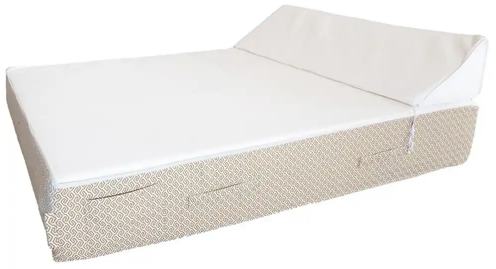 Casa Padrino luxury double garden lounger white / beige 180 x 160 cm Expressversand