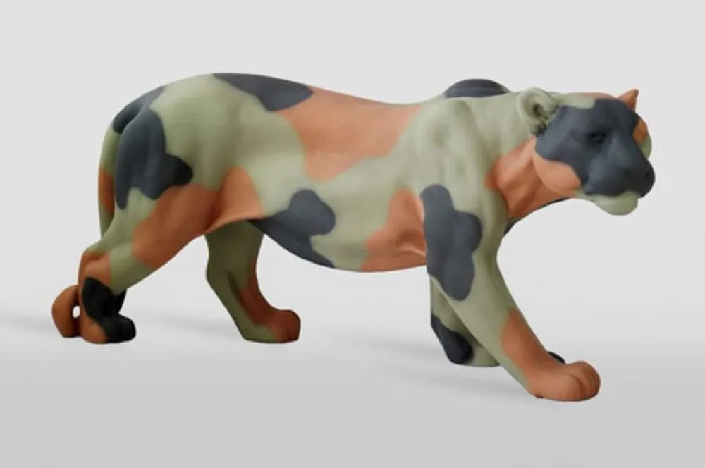 Casa Padrino XXL decorative sculpture panther camo 160 x H. 72 cm Saisonangebot