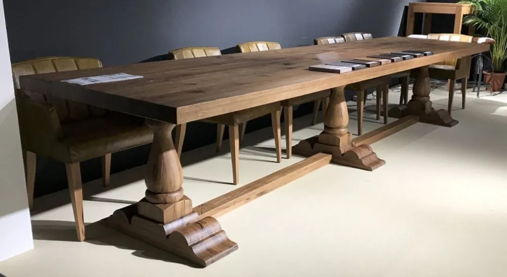 Casa Padrino country style solid wood dining table brown 400 cm Sonderangebot