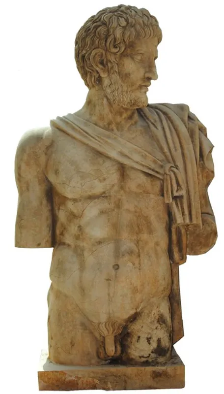 Highlight Casa Padrino luxury antique style marble sculpture man beige H. 130 cm
