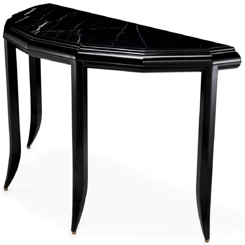 Schnäppchen Casa Padrino luxury mahogany console with marble top black 128 cm - Luxury furniture