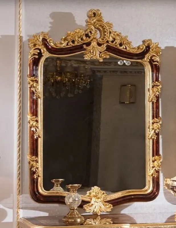 Casa Padrino luxury baroque mirror brown / gold H. 127 cm - Baroque furniture Top-Preis