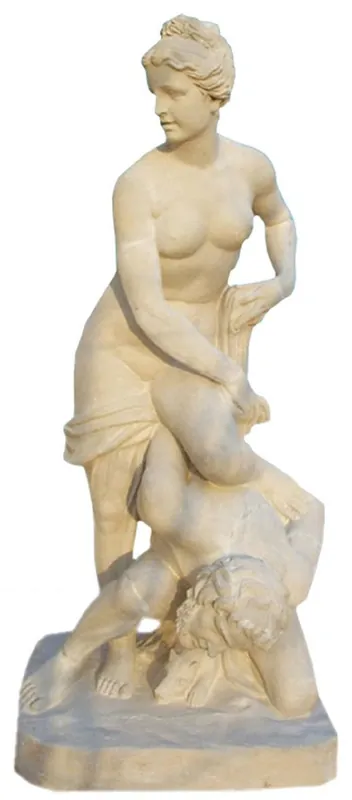 Casa Padrino Antique Style Marble Sculpture Beige H. 160 cm Preisknaller