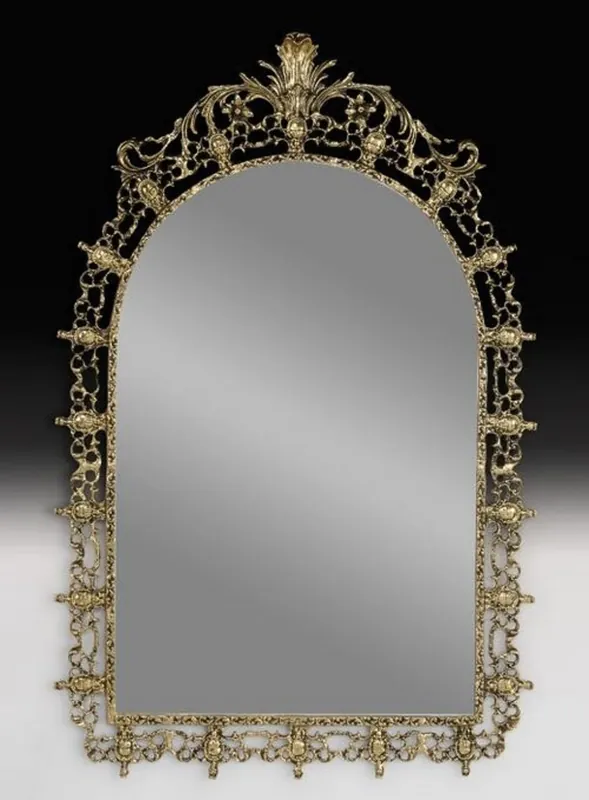 Casa Padrino Luxury Baroque Bronze Mirror Gold H. 123 cm - Baroque Furniture Heißes Angebot