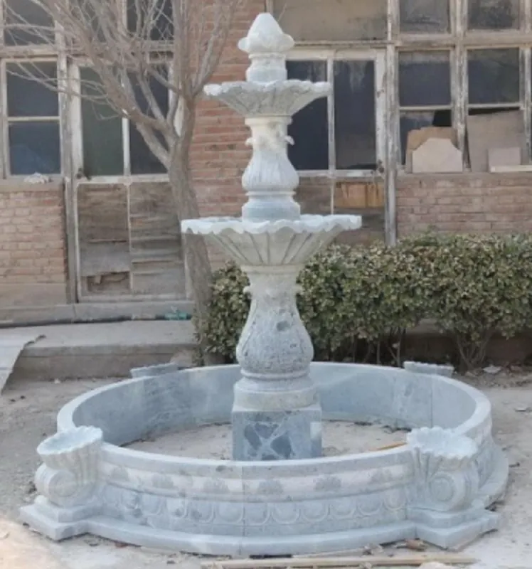Preiswert Casa Padrino luxury baroque marble fountain light blue Ø 245 x H. 210 cm