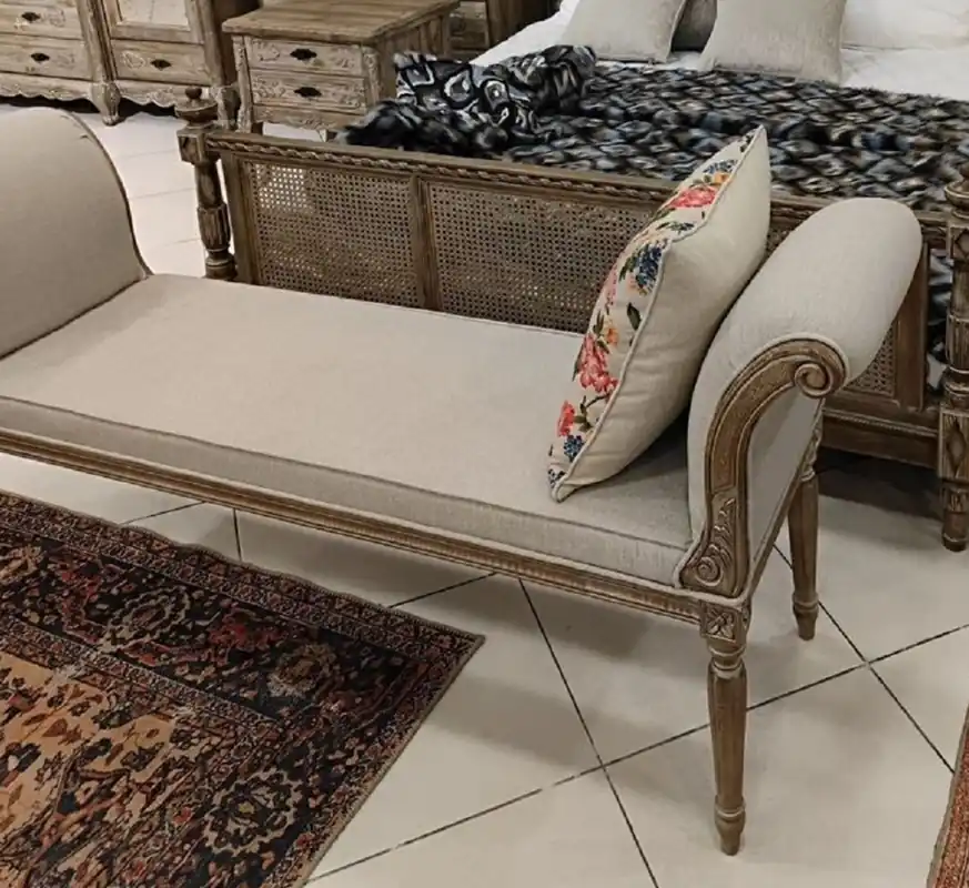 Casa Padrino Pompöös by Casa Padrino Luxury Baroque Bench Provence Gray / Brown 170 cm - Designed by Harald Glööckler Schneller Versand