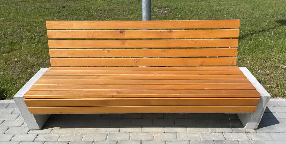 Casa Padrino park bench - city bench with backrest natural / gray 200 cm Bestpreis