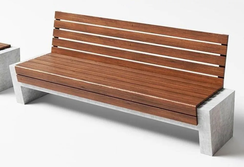 Casa Padrino park bench - city bench with backrest brown / gray 200 cm Direktkauf
