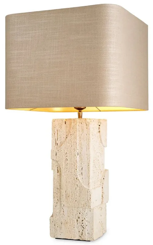 Casa Padrino luxury table lamp white / beige H. 76 cm - Luxury desk lamps Aktuell