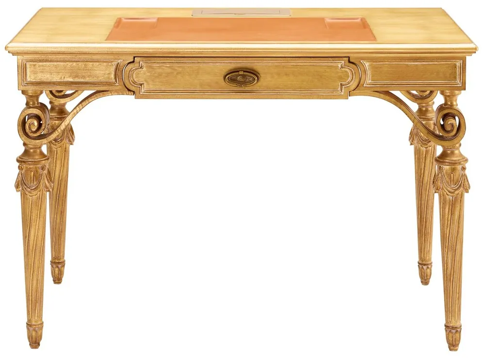 Casa Padrino Luxury Baroque Secretary Gold 113 cm - Baroque Office Furniture - Made in Italy Must-Have