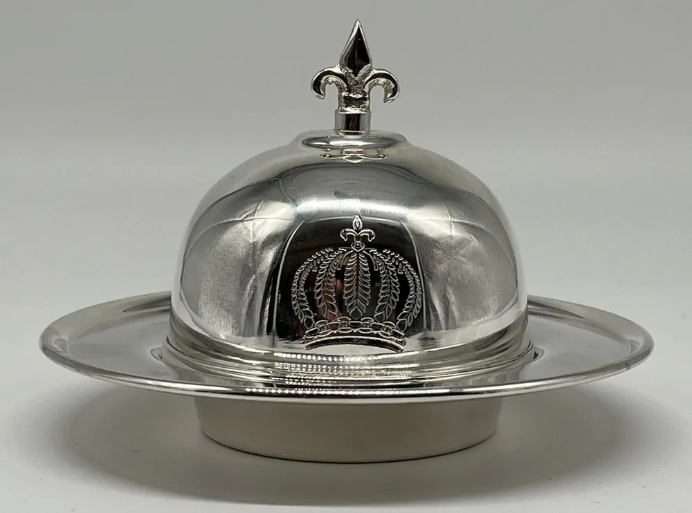 Pompöös by Casa Padrino luxury baroque caviar bowl with lid silver - designed by Harald Glööckler Saisonangebot