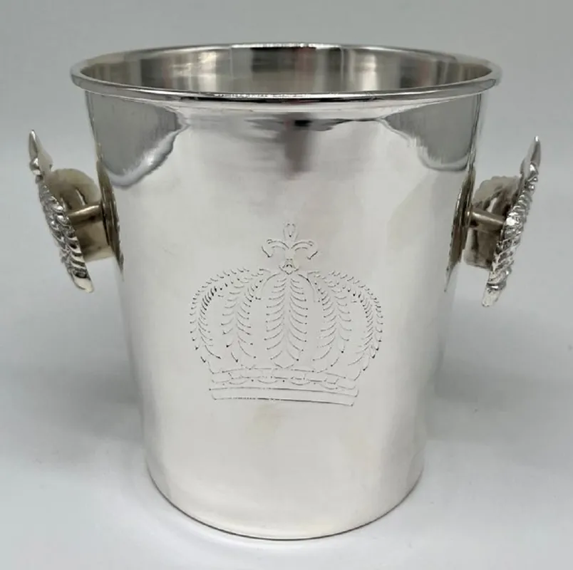 Pompöös by Casa Padrino luxury baroque champagne cooler crown silver H. 14 cm - designed by Harald Glööckler Sonderangebot
