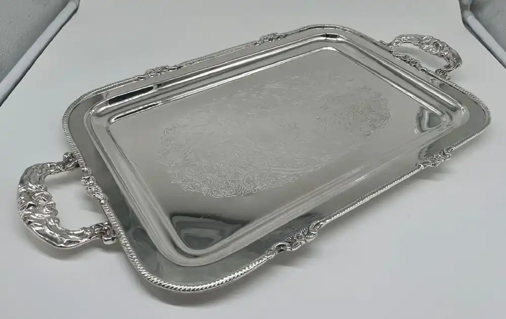 Pompöös by Casa Padrino luxury baroque serving tray crown silver 47 cm - designed by Harald Glööckler Meistverkauft