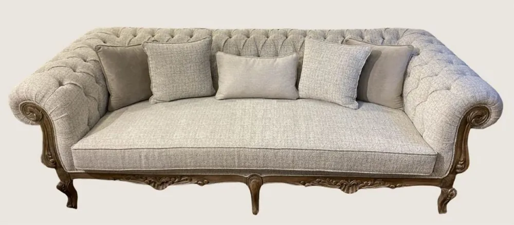 Pompöös by Casa Padrino luxury baroque sofa Provence gray / brown - designed by Harald Glööckler Top-Seller