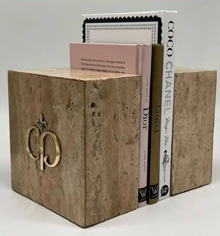 Jetzt Bestellen Casa Padrino luxury marble decorative bookend set brown / gold
