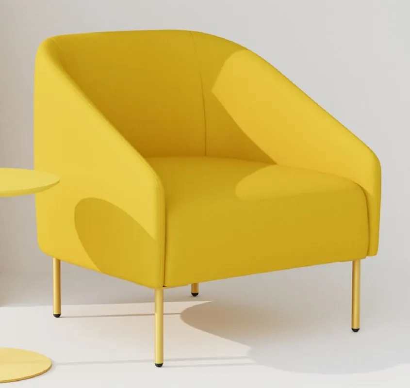 Casa Padrino luxury living room armchair yellow H. 79 cm - Hotel lobby armchair Kracherpreis