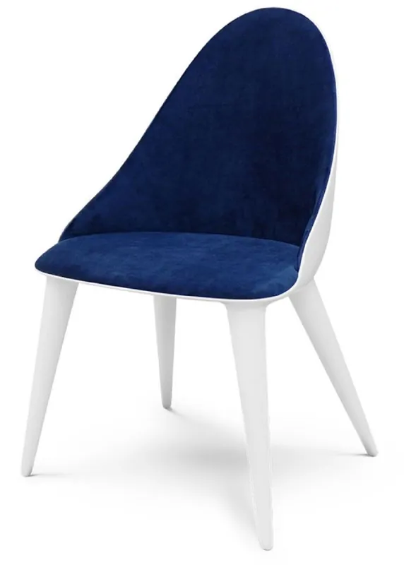 Casa Padrino luxury garden chair blue / matt white H. 94 cm - Luxury garden furniture Billig