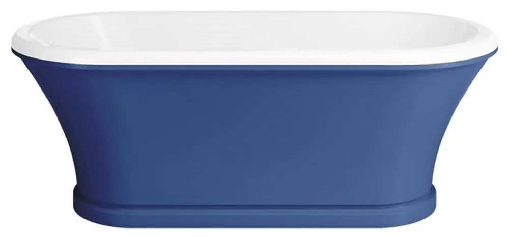 Wochenendangebot Casa Padrino Art Nouveau bathtub blue / white 170 cm - Freestanding retro style bathtub