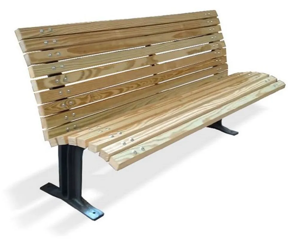 Casa Padrino park bench - City bench with backrest natural / black 180 cm Abverkauf