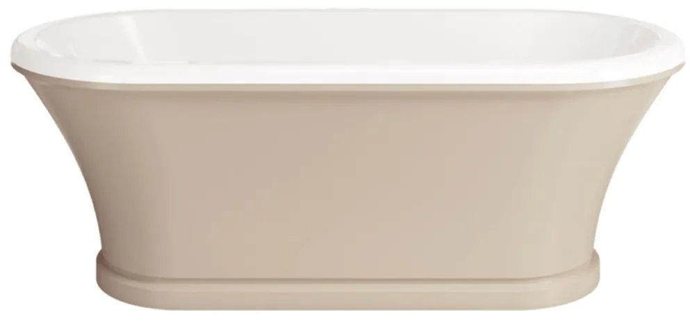 Garantierte Lieferung Casa Padrino Art Nouveau bathtub beige / white 170 cm - Freestanding retro style bathtub