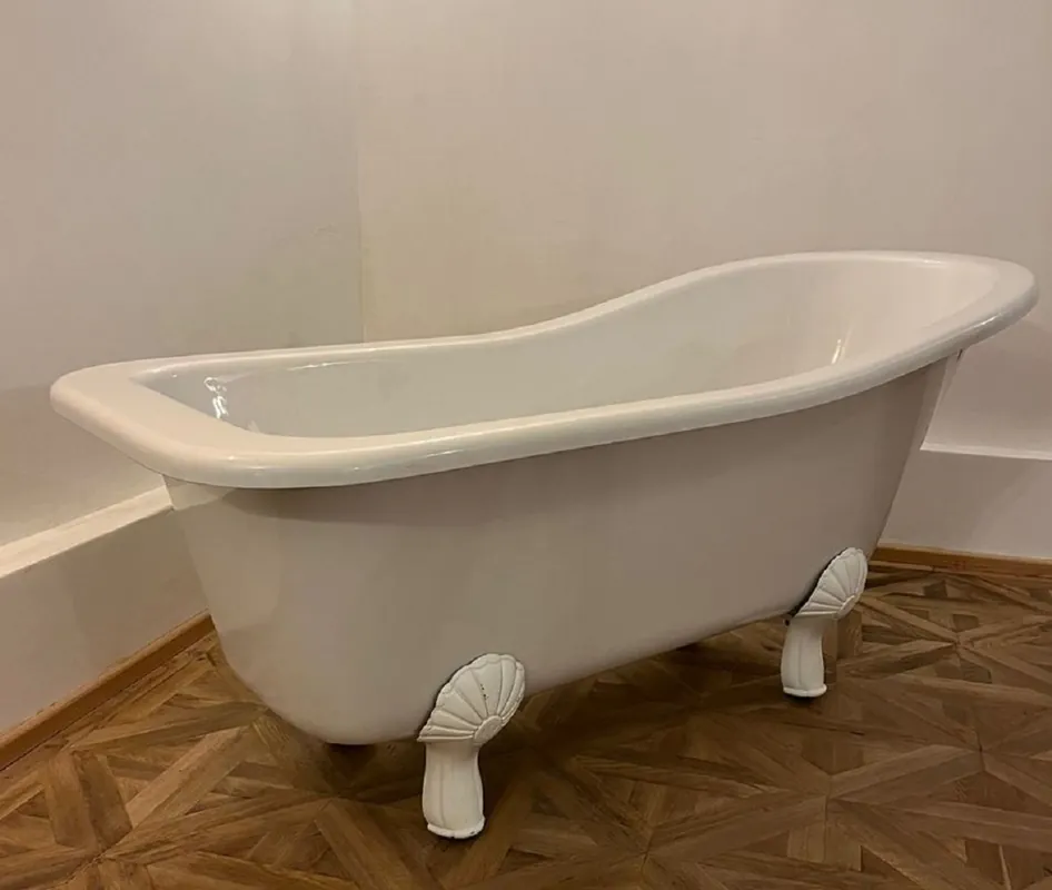 Casa Padrino Art Nouveau bathtub white / white 170 cm - Freestanding retro style bathtub Nur Für Kurze Zeit