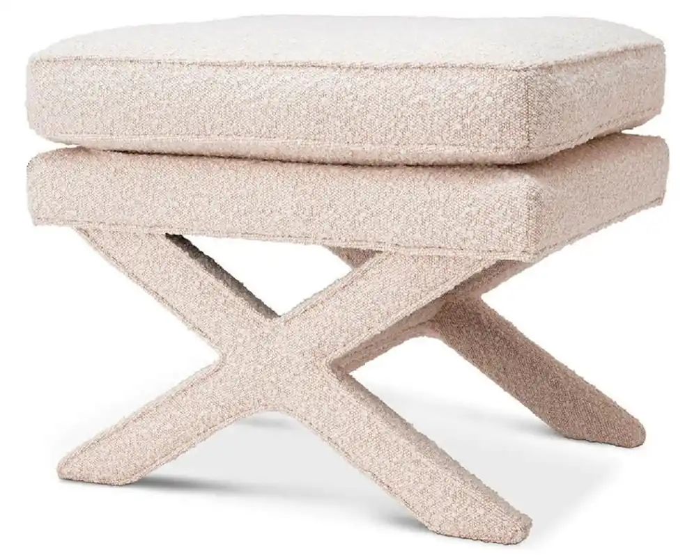 Direktkauf Casa Padrino luxury stool cream - Rectangular stool - Cross stool - Luxury furniture