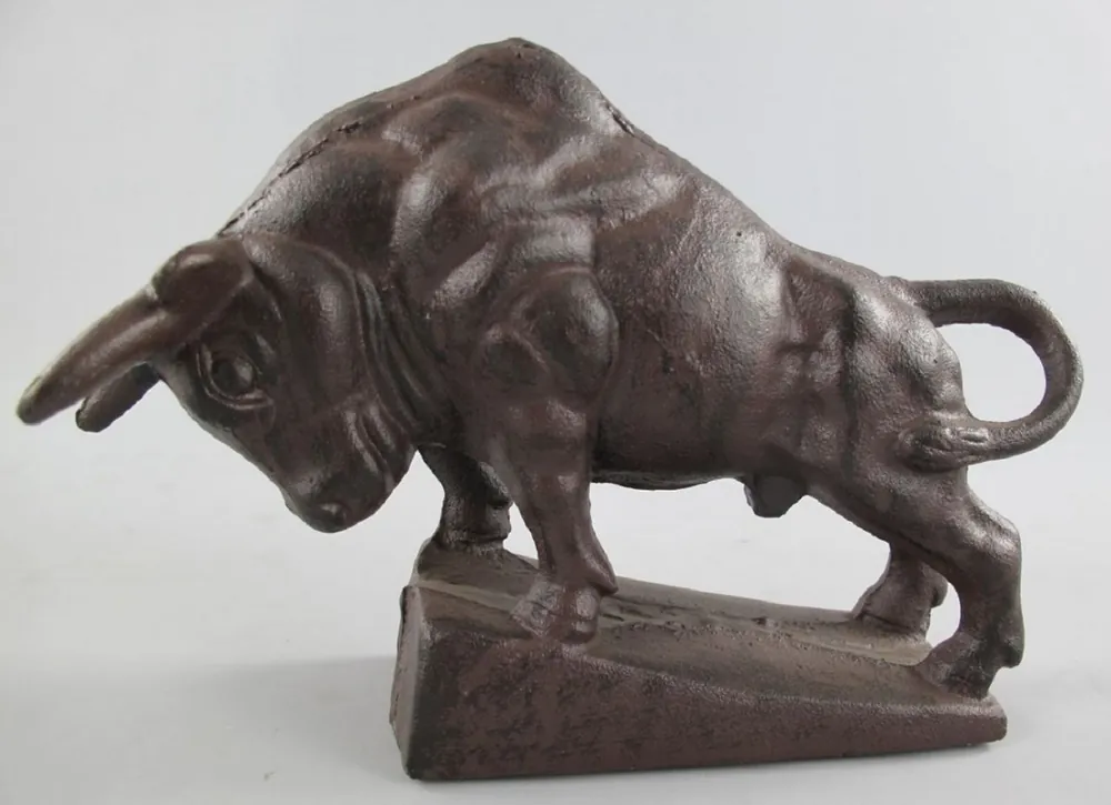 Casa Padrino metal decorative figure bull brown 27 cm - Desk decorative figure Schnäppchen
