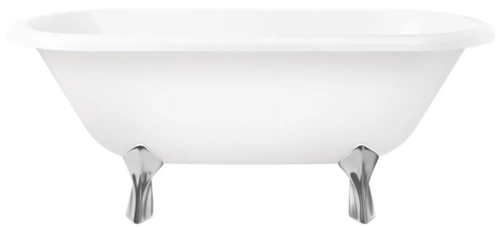 Casa Padrino Art Nouveau bathtub white / silver 170 cm - Freestanding retro style bathtub Kracherpreis