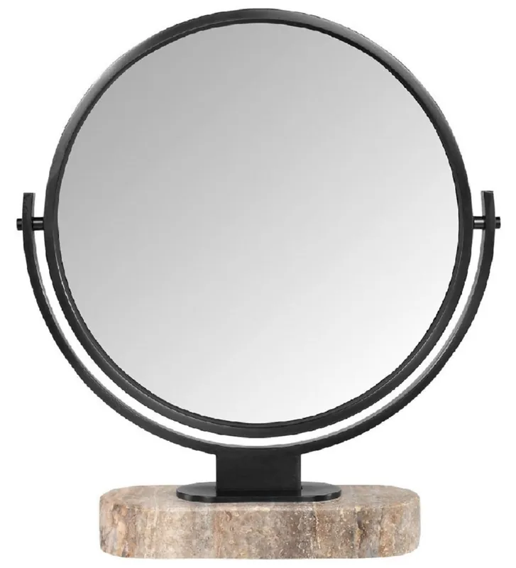 Casa Padrino luxury make-up mirror black / gray H. 51 cm - Dressing table mirror Expressversand