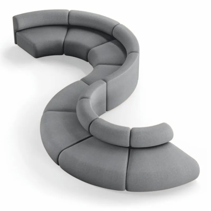 Schneller Versand Casa Padrino luxury sofa gray 590 cm - Curved modular 8-piece sofa - Hotel furniture