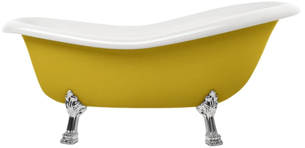 Casa Padrino Art Nouveau bathtub green / white / silver 168 cm - Freestanding retro style bathtub Highlight