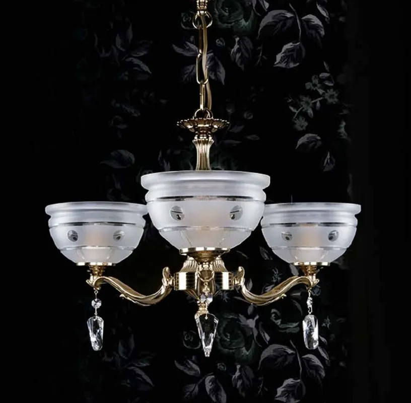 Knallerangebot Casa Padrino luxury baroque chandelier with bohemian crystal glass brass Ø 53 cm