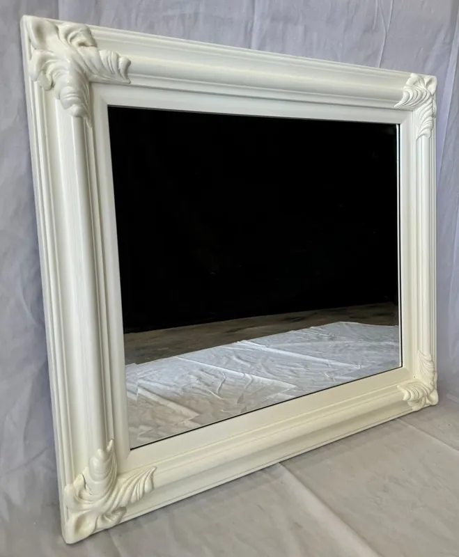 Casa Padrino baroque mirror white 80 x H. 70 cm - Baroque furniture Echt