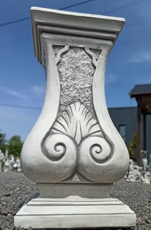 Casa Padrino baroque garden decoration column gray H. 63 cm - Baroque style garden decoration Sonderangebot