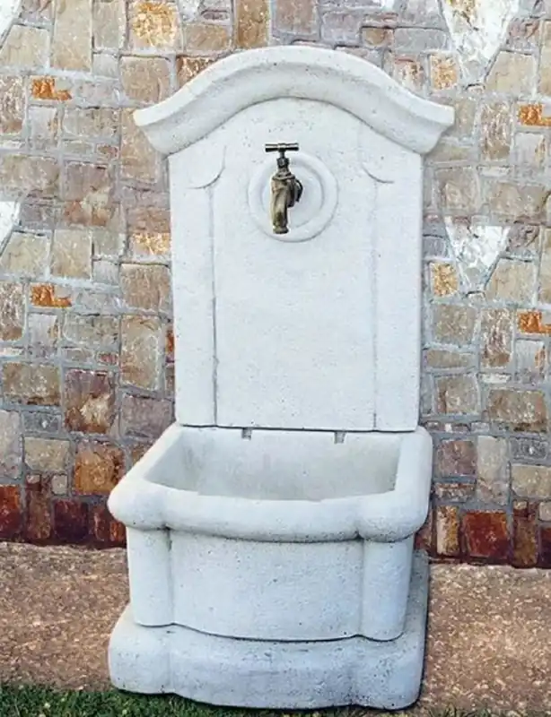 Solange Der Vorrat Reicht Casa Padrino luxury Art Nouveau wall fountain gray 50 x H. 101 cm - Made in Italy